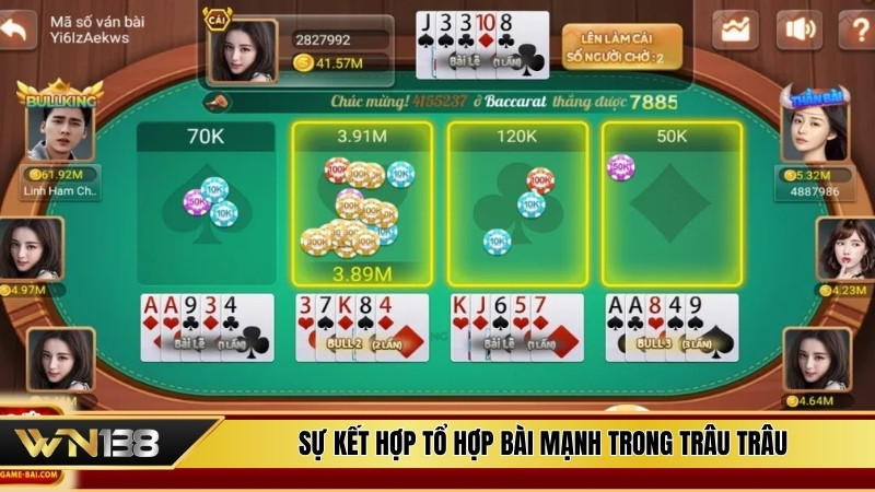 Sự kết hợp tổ hợp bài mạnh trong trâu trâu Sự kết hợp tổ hợp bài mạnh trong trâu trâu